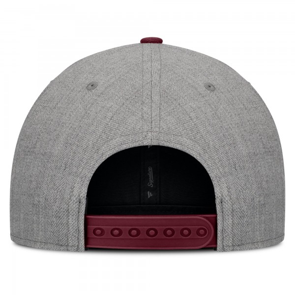 New York Yankees Fanatics Gray/Maroon Elements Felt Chainstitch Snapback Hat