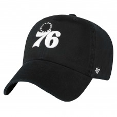 Бейсболка Philadelphia 76ers 47 Black Core Logo Clean Up