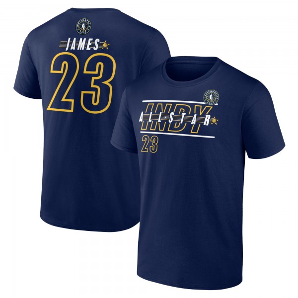 Футболка LeBron James 2024 NBA All-Star Game Rebound Battle Name & Number - Navy