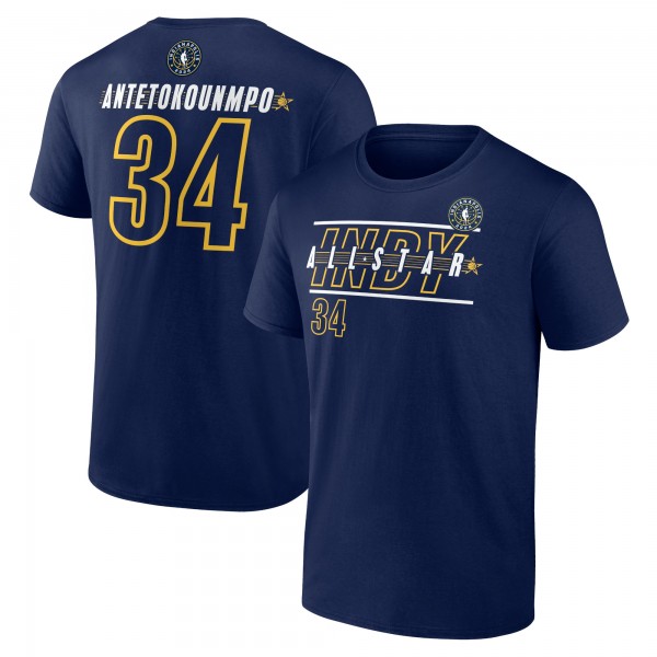 Футболка Giannis Antetokounmpo 2024 NBA All-Star Game Rebound Battle Name & Number - Navy