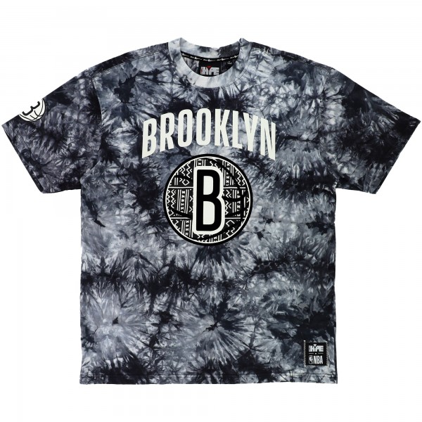 Футболка Brooklyn Nets NBA x Two Hype Unisex Culture & Hoops Tie-Dye – Black