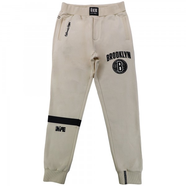 Спортивные штаны Brooklyn Nets NBA x Two Hype Unisex Culture & Hoops Heavyweight – Cream