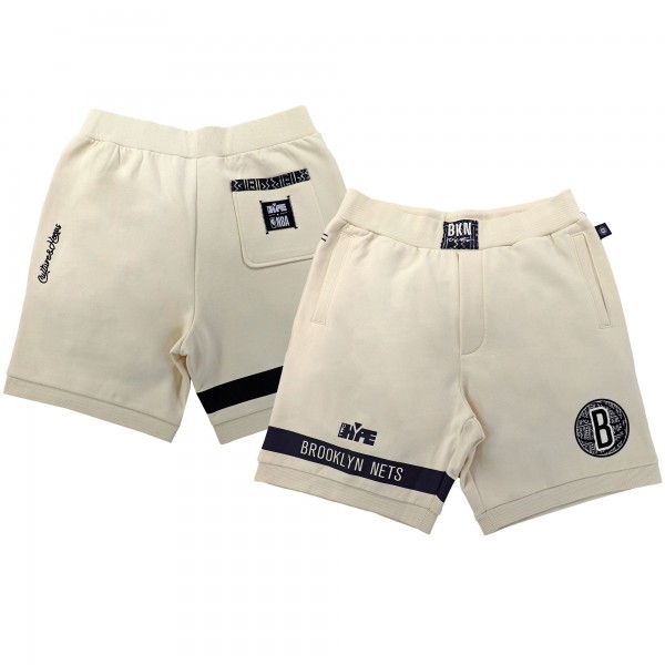 Шорты Brooklyn Nets NBA x Two Hype Unisex Culture & Hoops Premium Classic Fleece – Cream