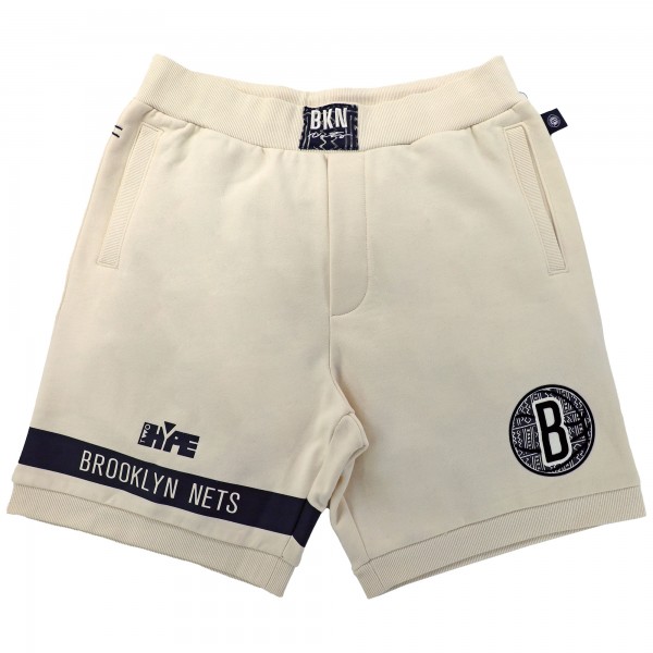 Шорты Brooklyn Nets NBA x Two Hype Unisex Culture & Hoops Premium Classic Fleece – Cream
