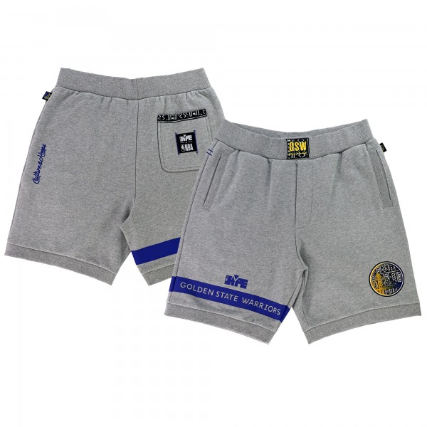 Шорты Golden State Warriors NBA x Two Hype Unisex Culture & Hoops Premium Classic Fleece – Heather Gray