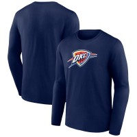 Футболка с длинным рукавом Oklahoma City Thunder Navy Primary Logo