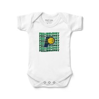 Newborn & Малышам Indiana Pacers Chad & Jake White St. Patricks Day Feeling Lucky Bodysuit