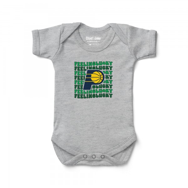 Newborn & Малышам Indiana Pacers Chad & Jake Heather Gray St. Patricks Day Feeling Lucky Bodysuit