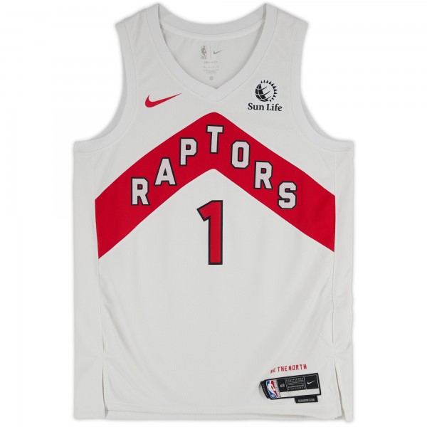 Gradey Dick Toronto Raptors Autographed Fanatics Authentic White Nike Association Edition Swingman Jersey