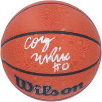 Мяч Coby White Chicago Bulls Autographed Authentic Wilson Authentic Series Indoor/Outdoor