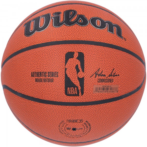 Мяч Coby White Chicago Bulls Autographed Authentic Wilson Authentic Series Indoor/Outdoor