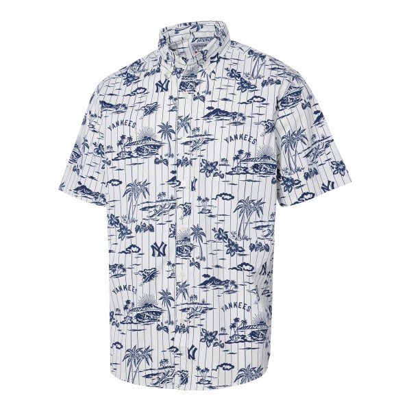 Рубашка New York Yankees Reyn Spooner White Cooperstown Collection Kekai
