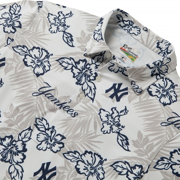 New York Yankees Reyn Spooner White Pua Performance Polo