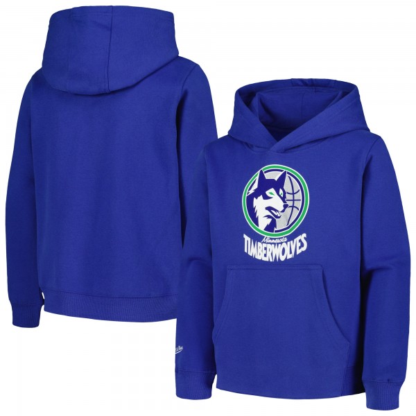 Толстовка Minnesota Timberwolves Mitchell & Ness Youth Hardwood Classics Retro Logo - Blue