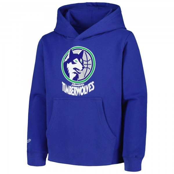Толстовка Minnesota Timberwolves Mitchell & Ness Youth Hardwood Classics Retro Logo - Blue