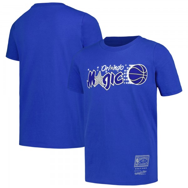 Футболка Подростковая Orlando Magic Mitchell & Ness Blue Hardwood Classics Retro Logo