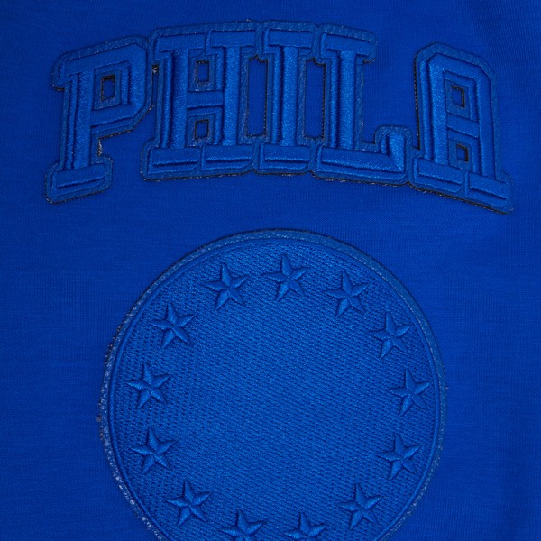 Philadelphia 76ers Pro Standard Royal Triple Tonal DK Pullover Hoodie Jacket