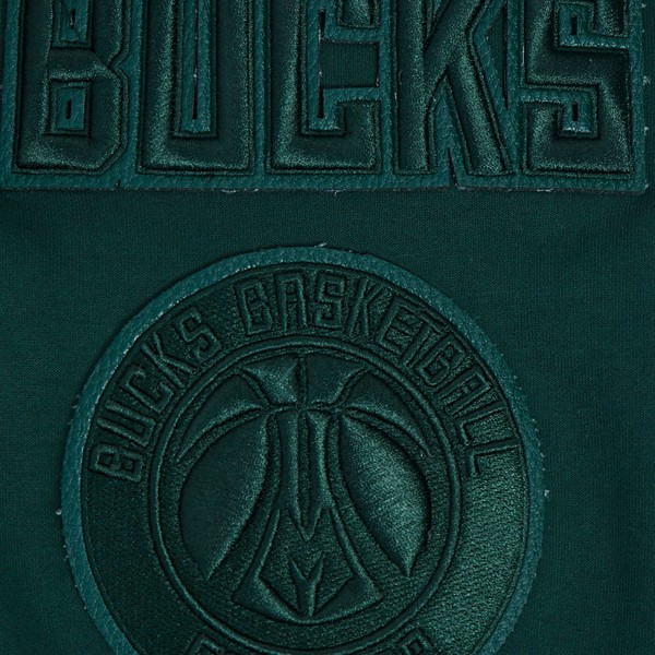 Milwaukee Bucks Pro Standard Hunter Green Triple Tonal DK Full-Zip Hoodie Jacket