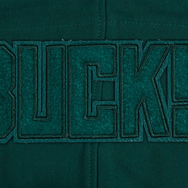 Milwaukee Bucks Pro Standard Hunter Green Triple Tonal DK Full-Zip Hoodie Jacket