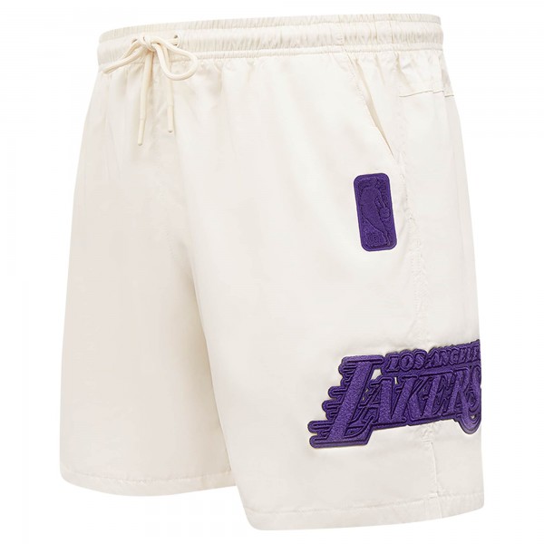 Шорты Los Angeles Lakers Pro Standard Cream Triple Tonal Woven