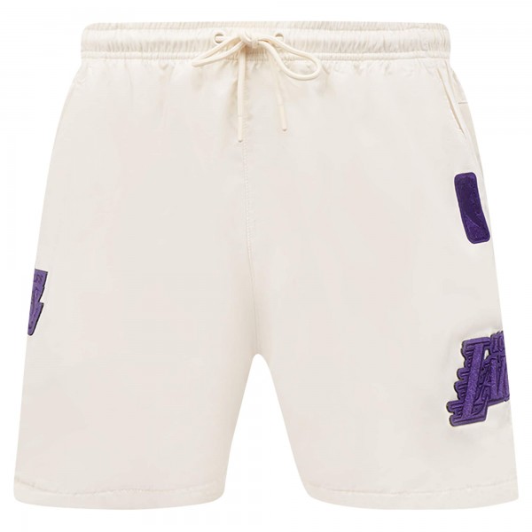 Шорты Los Angeles Lakers Pro Standard Cream Triple Tonal Woven