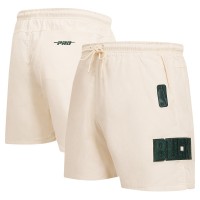 Milwaukee Bucks Pro Standard Cream Triple Tonal Woven Shorts