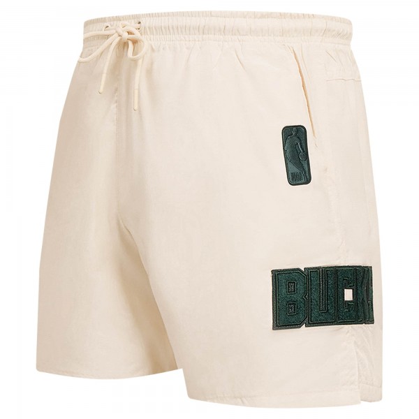 Milwaukee Bucks Pro Standard Cream Triple Tonal Woven Shorts