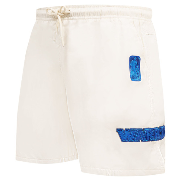 Шорты Golden State Warriors Pro Standard Cream Triple Tonal Woven