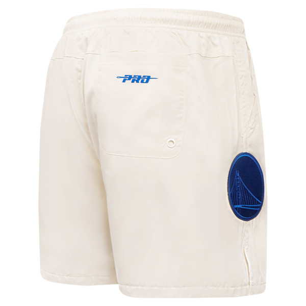 Шорты Golden State Warriors Pro Standard Cream Triple Tonal Woven