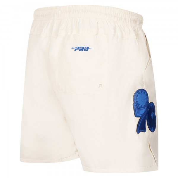 Philadelphia 76ers Pro Standard Cream Triple Tonal Woven Shorts