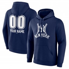 Толстовка New York Yankees Navy Personalized Name & Number Fastball