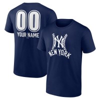New York Yankees Navy Personalized Name & Number Fastball T-Shirt