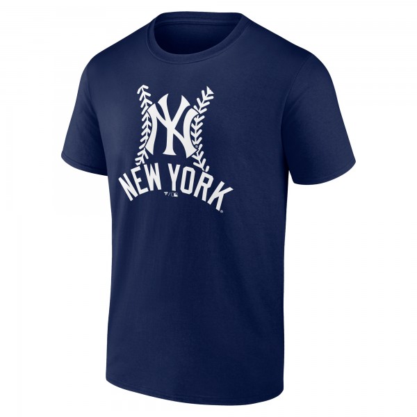 New York Yankees Navy Personalized Name & Number Fastball T-Shirt