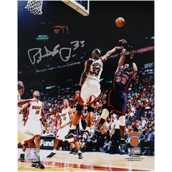 Patrick Ewing New York Knicks Autographed Fanatics Authentic 8 x 10 Fadeaway Shot vs. Miami Heat Photograph