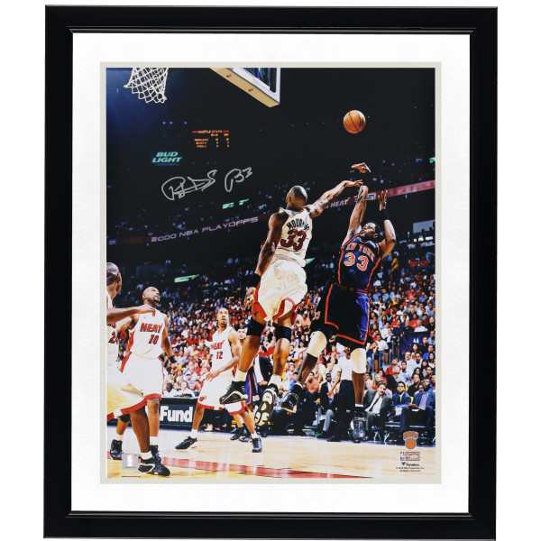 Фото с автографом Patrick Ewing New York Knicks Fanatics Authentic 16 x 20 Fadeaway Shot vs. Miami Heat