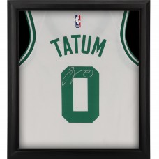 Jayson Tatum Boston Celtics Autographed Fanatics Authentic Framed Nike 2022-23 White Association Swingman Jersey Shadowbox