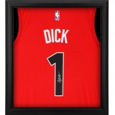 Gradey Dick Toronto Raptors Autographed Fanatics Authentic Framed Nike Red Icon Swingman Jersey Shadowbox