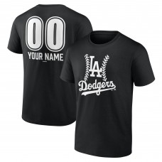 Los Angeles Dodgers Black Personalized Name & Number Fastball T-Shirt