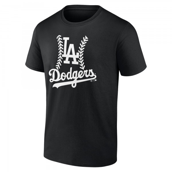 Los Angeles Dodgers Black Personalized Name & Number Fastball T-Shirt