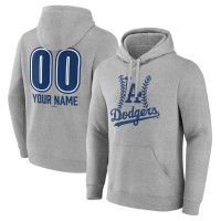 Именная футболка с длинным рукавом Los Angeles Dodgers Gray Fastball