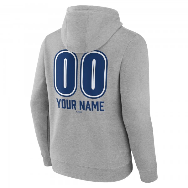 Los Angeles Dodgers Gray Personalized Name & Number Fastball Pullover Hoodie