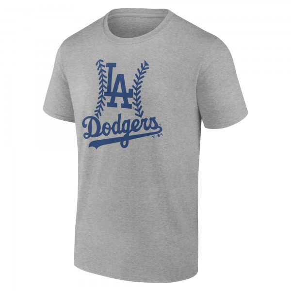 Los Angeles Dodgers Heather Gray Personalized Name & Number Fastball T-Shirt