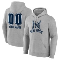 Толстовка New York Yankees Gray Personalized Name & Number Fastball
