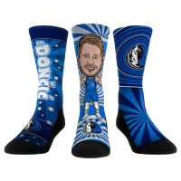 Три пары носков Luka Dončić Dallas Mavericks Rock Em Socks Unisex Bobblehead Crew