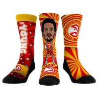 Три пары носков Trae Young Atlanta Hawks Rock Em Socks Unisex Bobblehead
