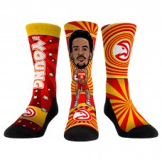 Три пары носков Trae Young Atlanta Hawks Rock Em Socks Unisex Bobblehead