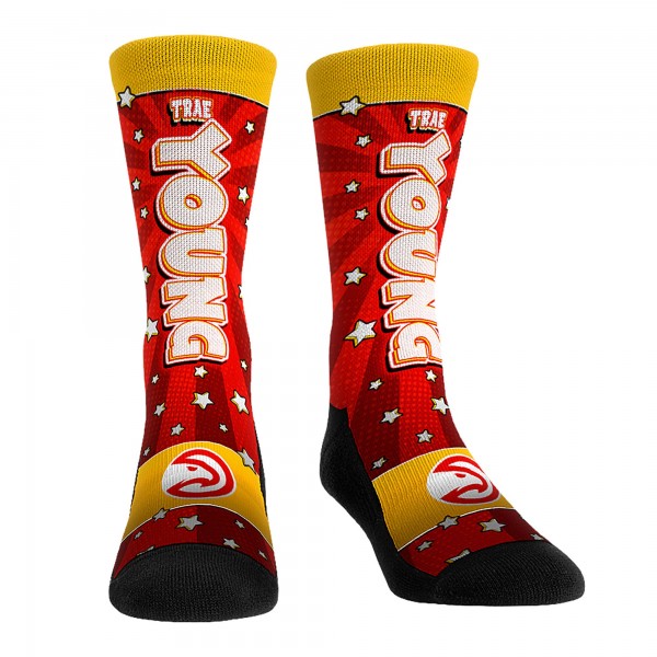 Три пары носков Trae Young Atlanta Hawks Rock Em Socks Unisex Bobblehead