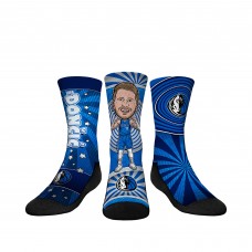 Три пары носков Luka Dončić Dallas Mavericks Rock Em Socks Youth Bobblehead Crew