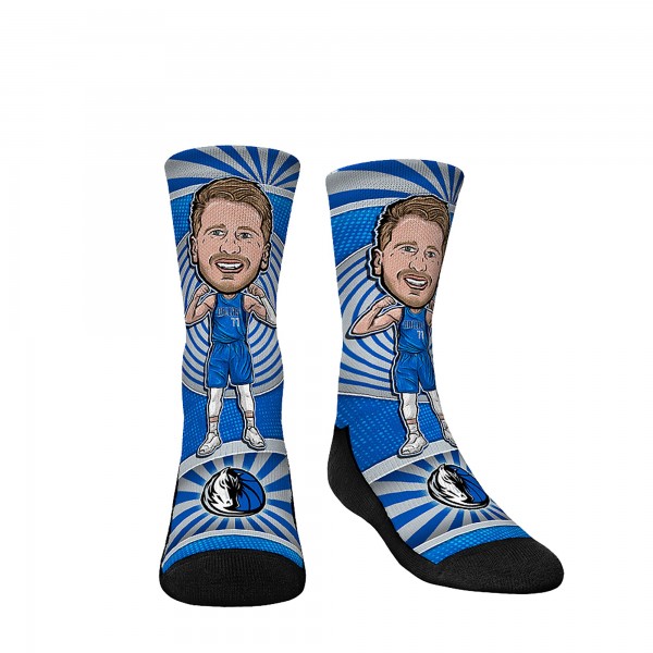 Три пары носков Luka Dončić Dallas Mavericks Rock Em Socks Youth Bobblehead Crew