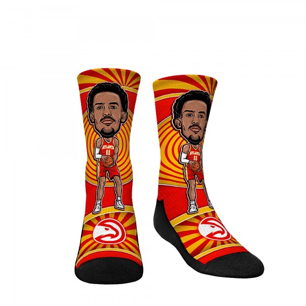 Три пары носков Trae Young Atlanta Hawks Rock Em Socks Youth Bobblehead Crew